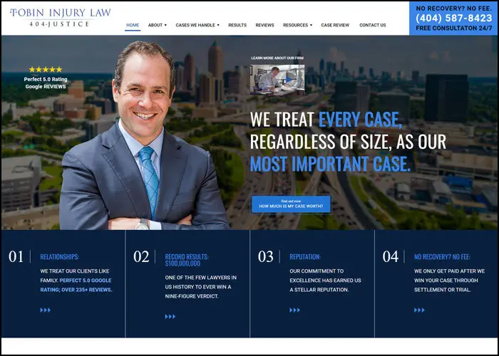 Tobin injury law portfolio